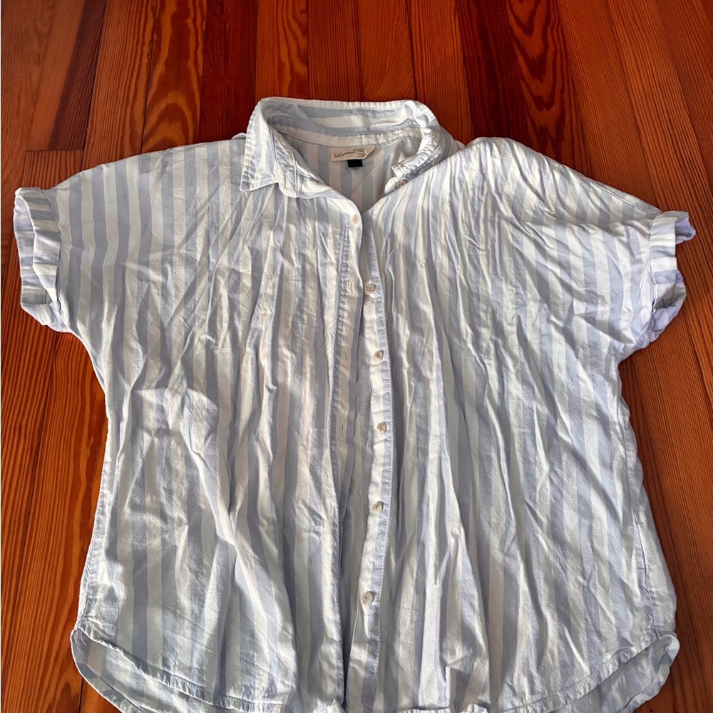 Universal Thread Light Blue and White Striped Shirt